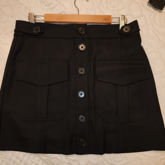 Banana Republic 100% Wool black Skirt Size 10 - Picture 6 of 11